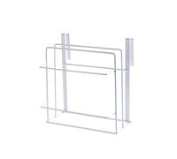 Fer Support de Planche à Découper Double Couche, Mural, sans Perçage | Rangement la Cuisine Placard, pour Planches en Bois et Chiffon, Blanc, Côté Buffet ou Armoire