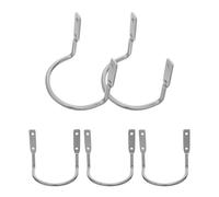 Fer Support Mural pour Marteau Crochet en U, 5 Pièces | Rangement Vertical Robuste, Forme en T, pour Marteaux à Panne et Outils à Main, Argenté