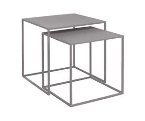 Fera - Set de 2 tables d'appoint 1x LxWxH 40x40x40cm