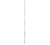FERCO by THIRARD - Crémone Ouvrant à La Française - Fenêtre Bois - Axe 15 mm - H. 1280 mm - Réversible Droite ou Gauche - Verrouillage Sécurisé - Acier FerGuard® - Gris