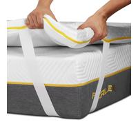 Ferlex - Surmatelas à Mémoire de Forme | Gel Rafraîchissant | Epaisseur 5 cm | 100% viscoélastique | Réversible Hiver Été | Surmatelas Déhoussable et Lavable (90x200)
