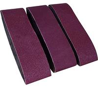 FERM Bandes abrasives 75x533 mm (3 pcs) 1x G60, 1x G80, 1x G120 - pour ponceuse à bande