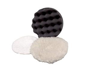 FERM Disque à polir ø 180mm 5 pièces (2x patin en laine, 2x patin de polissage, 1x patin en fibre), pour polisseuse