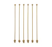 Ferm Living Bâtonnets à boisson Forest. lot de 6 Laiton