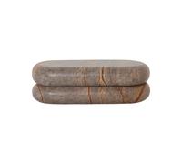 Ferm Living Boîte de rangement Bendum Marron Marbre
