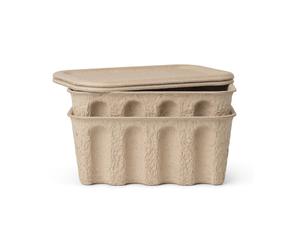 Ferm Living Boîte de rangement en papier Ferm Petit Lot de 2 Marron