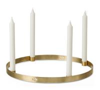 ferm LIVING Bougeoir CIRCLE 38 cm, laiton, ferme LIVING