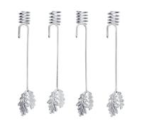 Ferm Living Bougeoir sapin de Noël Oak leaf. 4 pièces Argent