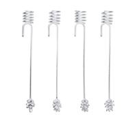 Ferm Living Bougeoirs pour sapin de Noël Forest lot de 4 Argent