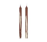 Ferm Living Bougie stéarine Dryp Lot de 2 Dark Chocolate