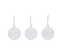 Ferm Living Boules de Noël Flurry. lot de 3 L. White