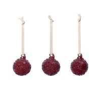 Ferm Living Boules de Noël Flurry. lot de 3 S. Picante Red