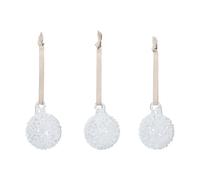 Ferm Living Boules de Noël Flurry. lot de 3 S. White