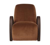 Ferm Living Buur lounge chair devoré velvet Rust