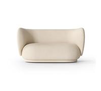 Ferm Living Canapé Rico 2 Places Brossé Blanc Cassé