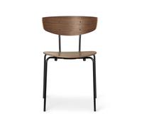 Ferm Living Chaise Herman walnut. structure en acier noir