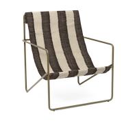 Ferm Living Chaise lounge Desert Olive. off-white. chocolate
