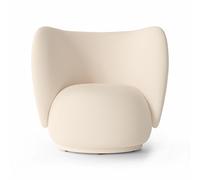 Ferm Living Chaise lounge Rico bouclé Wool bouclé offwhite