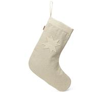 ferm LIVING Chaussette de Noël VELA 50 cm, blanc, coton, ferme LIVING