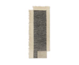 Ferm Living Chemin de couloir Counter Charbon-blanc cassé. 80x200 cm