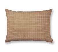 ferm LIVING Coussin 80 x 60 cm, cubes, marron, marron coton, ferme LIVING