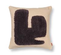 Ferm Living Coussin Lay 50x50 cm Sable / Brun foncé