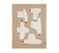 Ferm Living Couverture matelassée Bird Beige