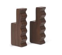 Ferm Living Crochet Unda Lot de 2 Marron foncé