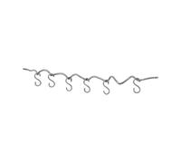 Ferm Living Curvature rail mural avec 6 crochets Acier inoxydable