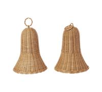 Ferm Living Décoration suspendue Braided bells 20 cm. 2 pièces Natural