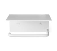 ferm LIVING Dérouleur de papier toilette DORA 14 cm, blanc, acier inoxidable, ferme LIVING