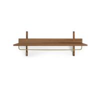 Ferm Living Étagère avec tringle Sector 37x87 cm Smoked Oak. brass