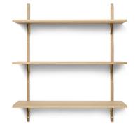 Ferm Living Étagère Sector triple wide Chêne-laiton
