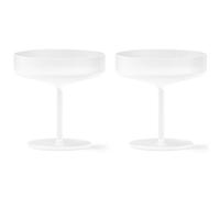 ferm LIVING Flûte à champagne RIPPLE 150 ml, set de 2 pc, blanc, ferme LIVING