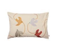 Ferm Living Housse de coussin Swif bird brodée 40x60 cm Multi