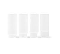 Ferm Living Lot de 4 Verres à long drink Ripple Frosted