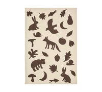 Ferm Living Lunden couverture Off-white-dark chocolate. 80x110 cm