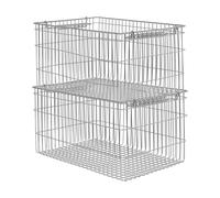 Ferm Living Panier Cala empilable 2 pièces Acier inoxydable. 36.2x26.2x20.2 cm