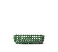 Ferm Living Panier en Céramique Ovale Vert Émeraude