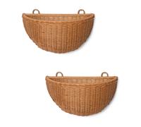 Ferm Living Paniers muraux Braided lot de 2 Natural