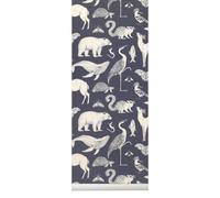 Ferm Living - Papier peint Bleu