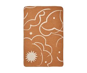 Ferm Living Plaid Skye Sienna-parchment. 80x120 cm