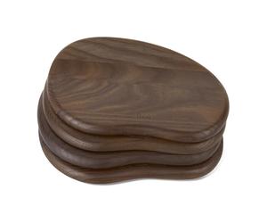 Ferm Living Plateau Cairn butter boards 4 pièces Dark Brown