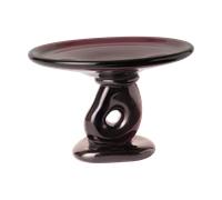 Ferm Living Plateau centre de table en verre Damo Ø21 cm Dark Grape
