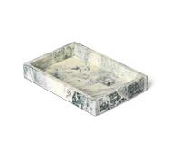 Ferm Living Plateau de décoration Mist 10x15 cm Emerald-off white