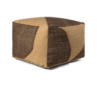 Ferm Living Pouf Forene square 60x60x40 cm Tan-Chocolate