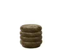 Ferm Living Pouf Pouf Round tissu faded velvet 3 forest