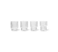 Ferm Living Ripple Glass Petit 6 Ml Lot de 4 Transparent