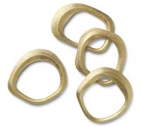 ferm LIVING Rond de serviette FLOW 7 cm, set de 4 pc, laiton, ferme LIVING