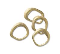 Ferm Living Rond de serviette Flow Lot de 4 Laiton